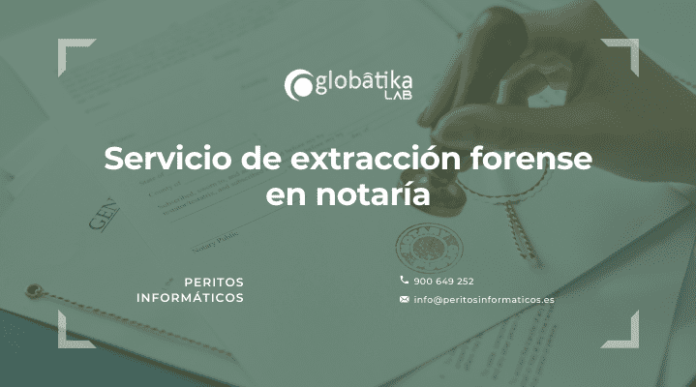 Servicio de extracción forense en notaría