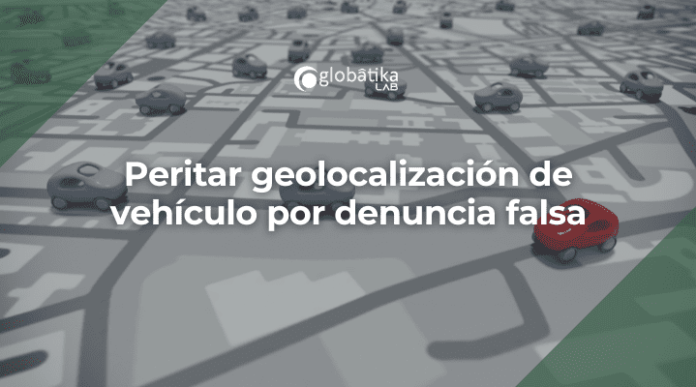 Peritar geolocalización de vehículo por denuncia falsa