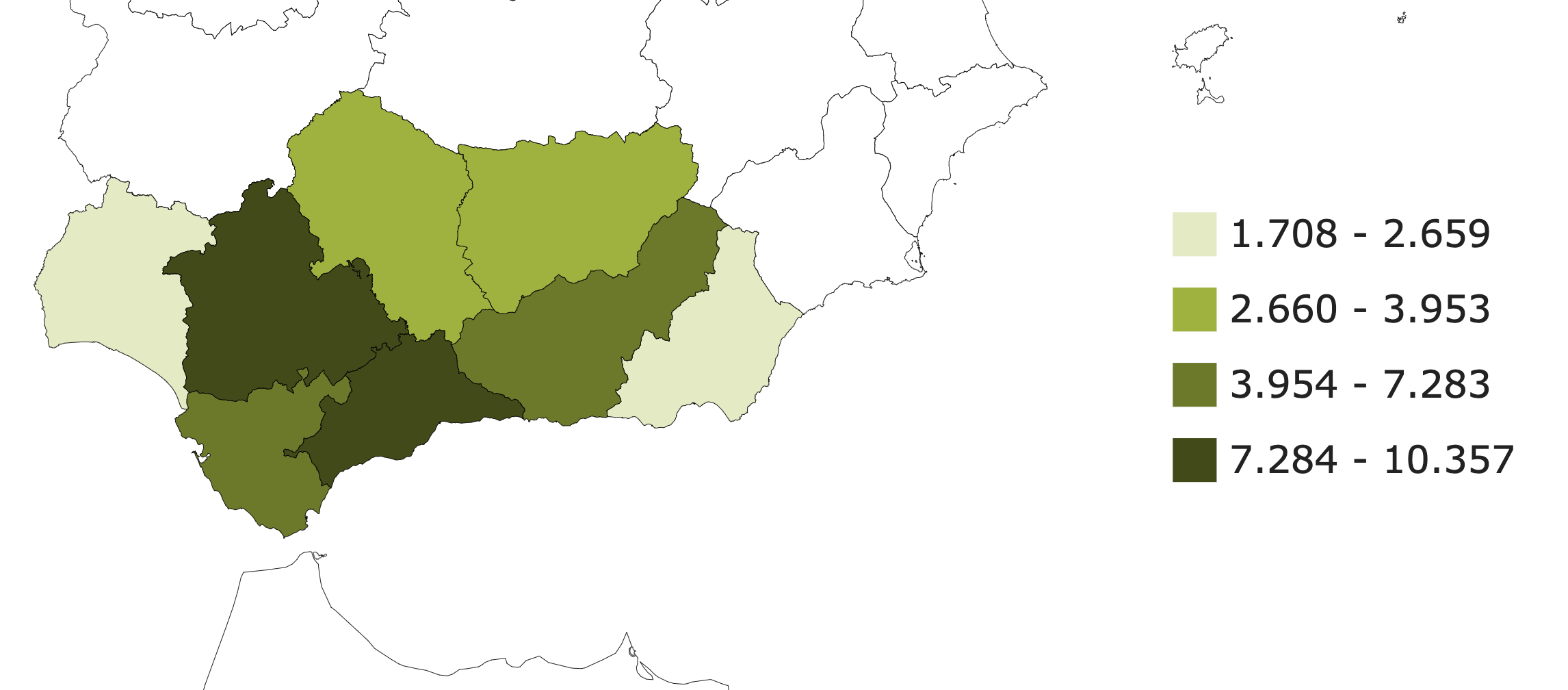 Cibercriminalidad Andalucía por provincias