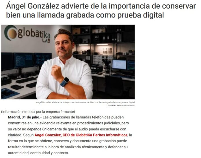 entrevista grabacion llamadas europa press angel gonzalez globatika entrevista grabacion llamadas europa press angel gonzalez globatika
