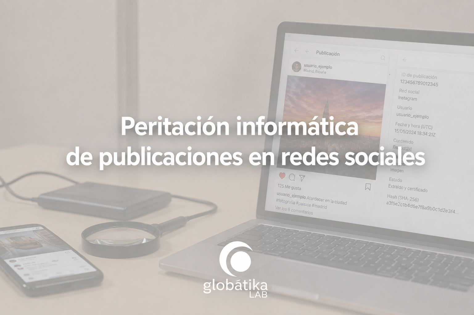 Peritación informática de publicaciones en redes sociales
